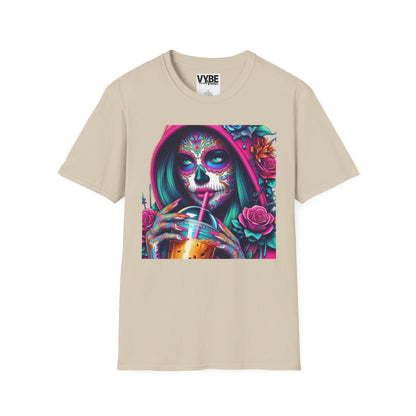 Vibrant Day of the Dead T-Shirt for Celebrating Life and Tradition