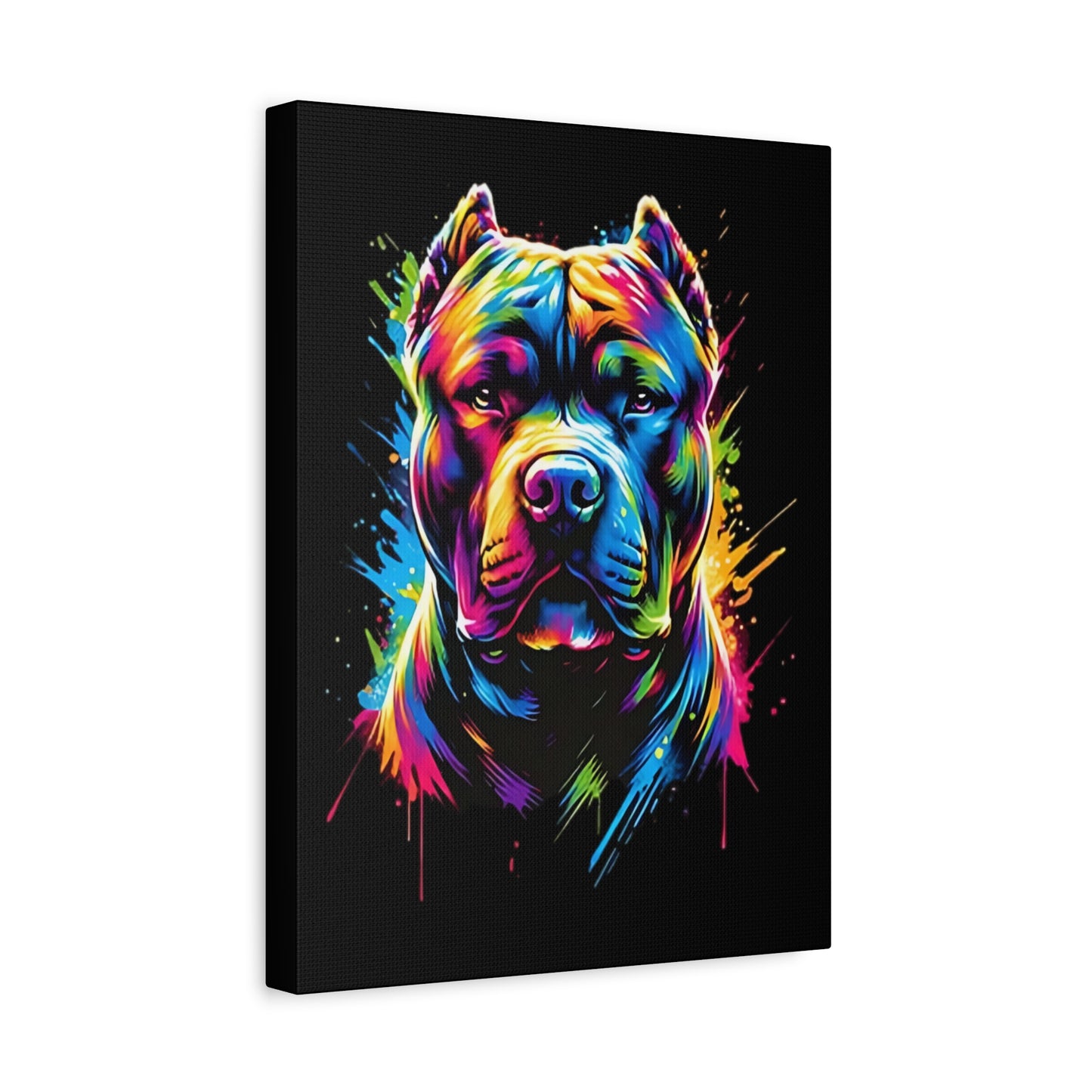Vibrant Dog Art Canvas, Colorful Dog Portrait, Pet Lover Decoration, Home Wall Décor, Unique Gift for Dog Owners, Colorful Animal Wall Art - VYBE Shop