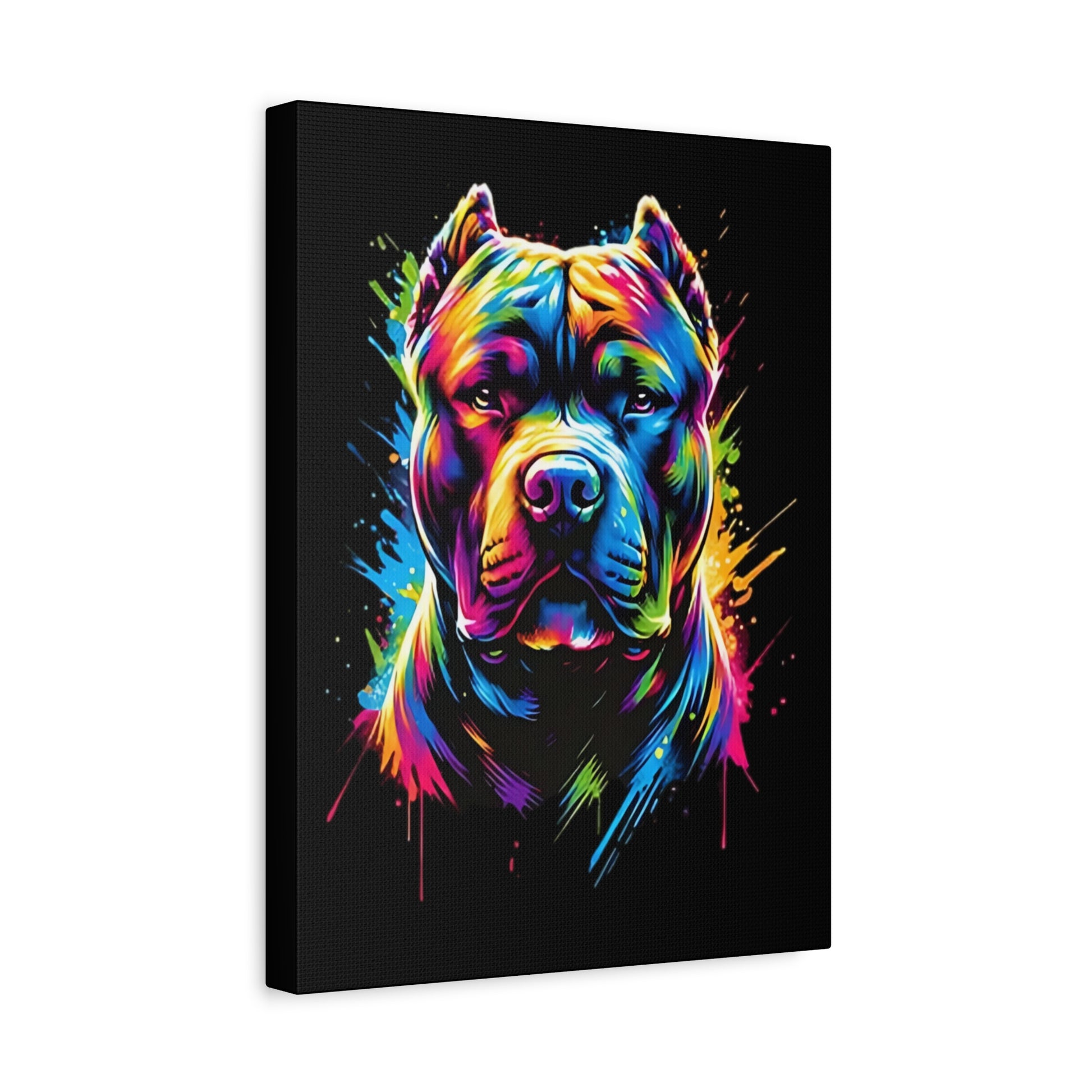 Vibrant Dog Art Canvas, Colorful Dog Portrait, Pet Lover Decoration, Home Wall Décor, Unique Gift for Dog Owners, Colorful Animal Wall Art - VYBE Shop