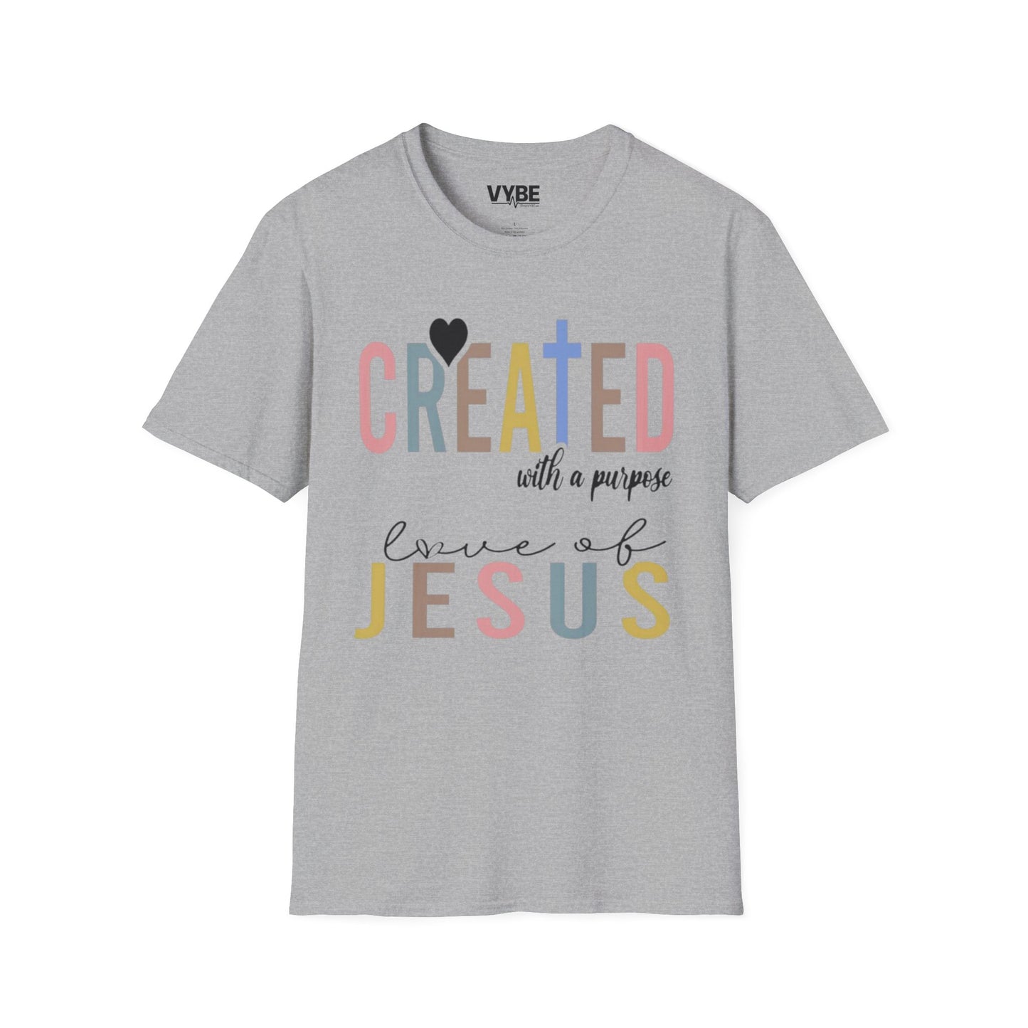 Created with Purpose, Jesus Love Tee - VYBE