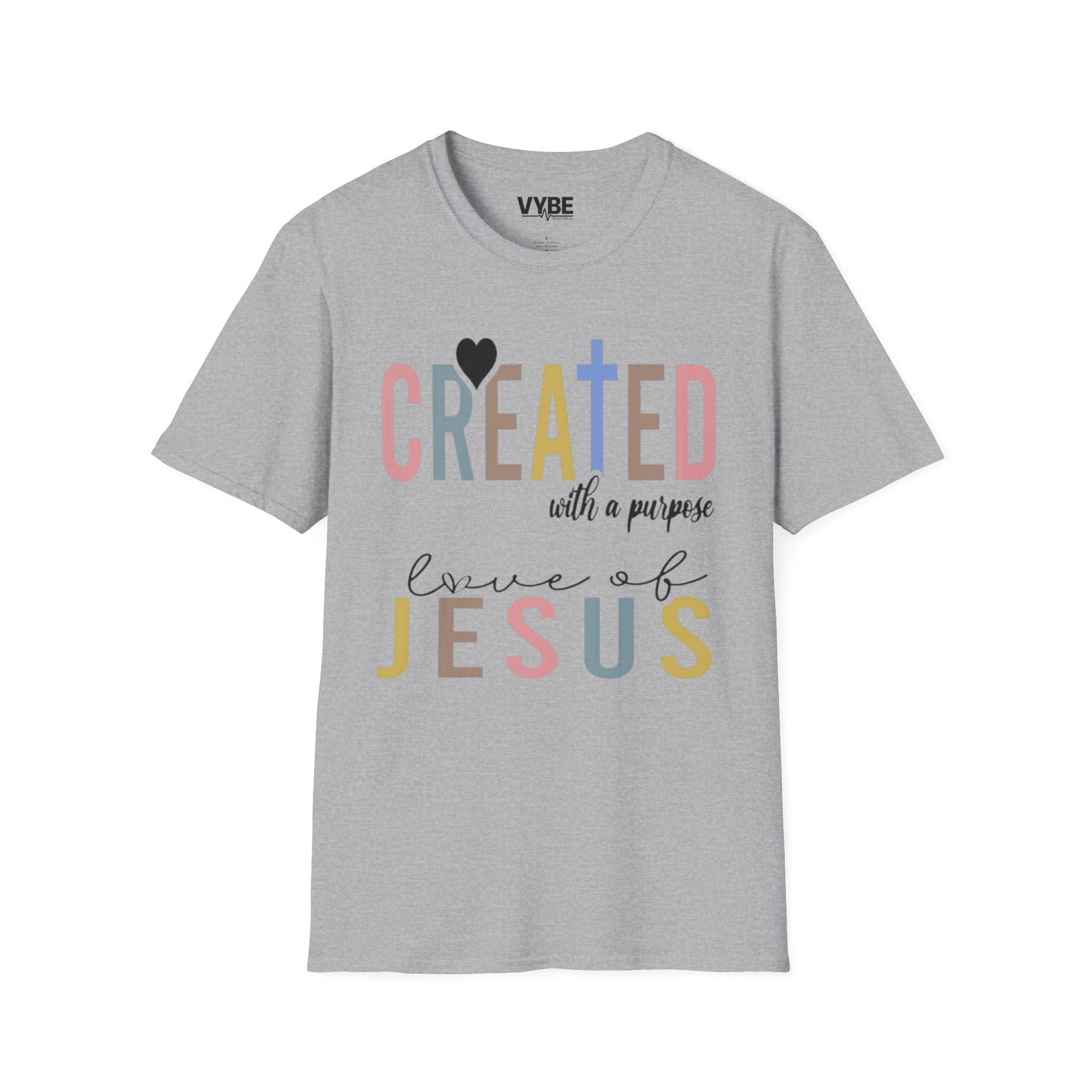 Created with Purpose, Jesus Love Tee - VYBE