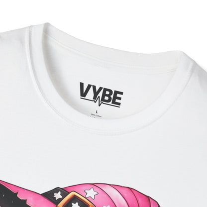 Halloween- Cute Pink Halloween Mummy T-Shirt, Unisex Graphic Tee - VYBE Shop