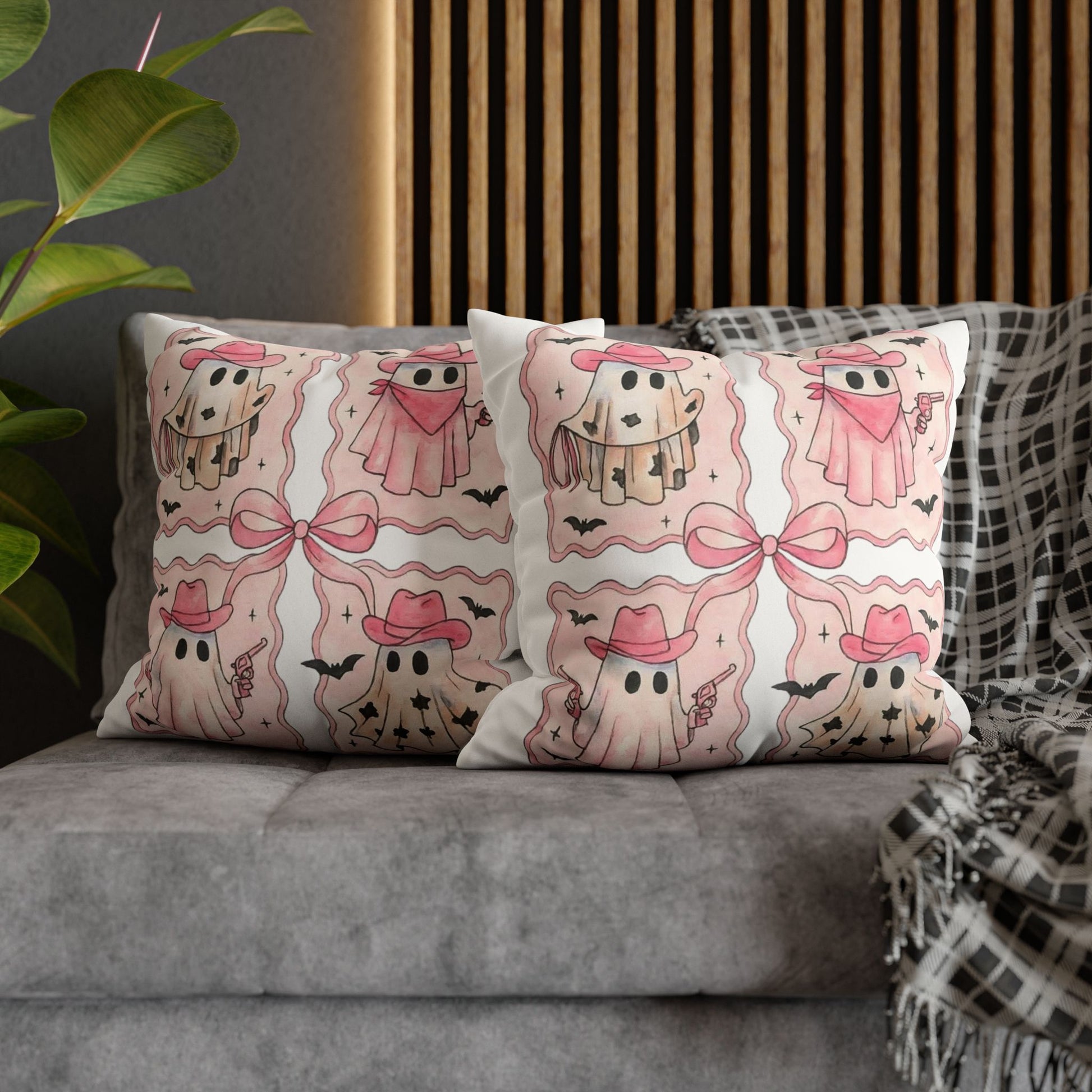 Cowboy Ghost Pillowcase - Cozy Halloween Decor and Cute Home Accent for Ghost Lovers - VYBE Shop