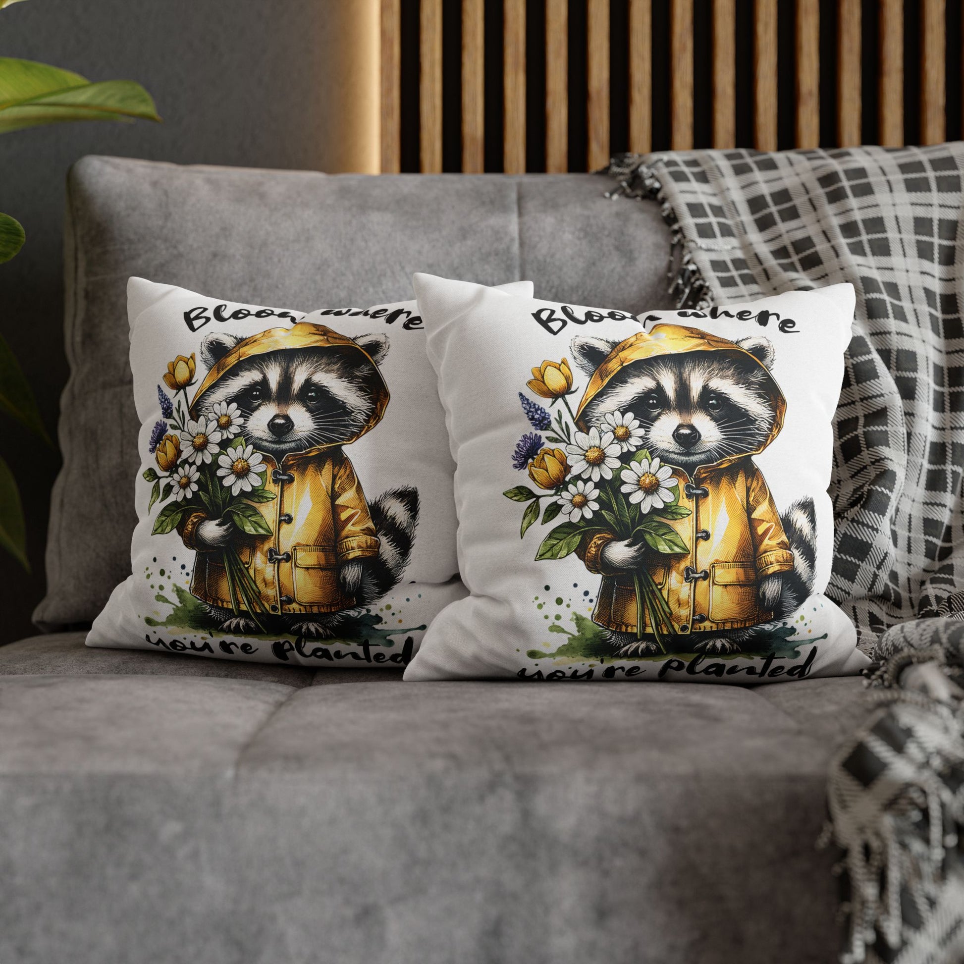 Whimsical Raccoon Pillowcase for Cozy Home Decor and Inspirational Bedroom Accent, Ideal Gift for Nature Lovers - VYBE Shop