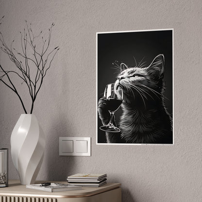 Cat Wall Art - Whimsical Cat Gloss Posters, Cute Cat Artwork & Gift for Cat Lovers - VYBE Shop