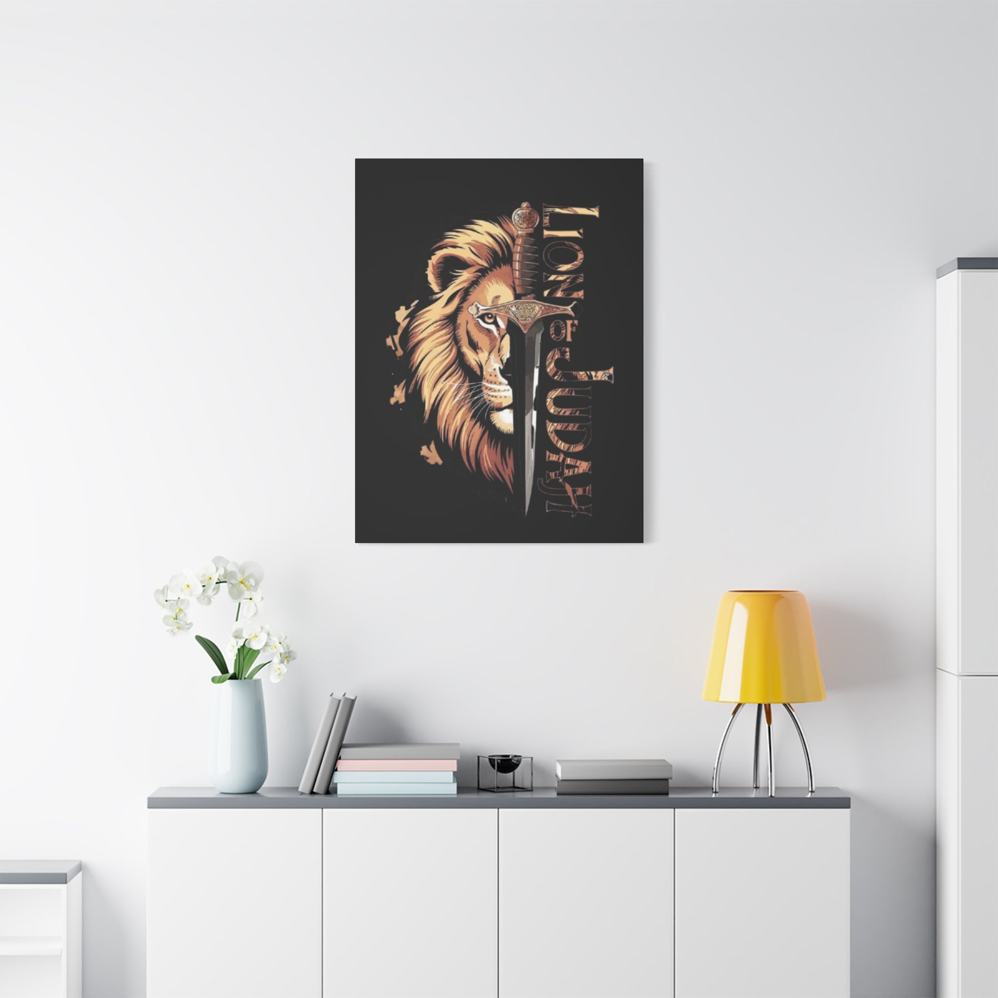 Reigion- Lion of Judah Canvas Art, Bold Wall Decor for Faith and Inspiration, Religious Home Decor, Lion Artwork, Spiritual Wall Art - VYBE Shop