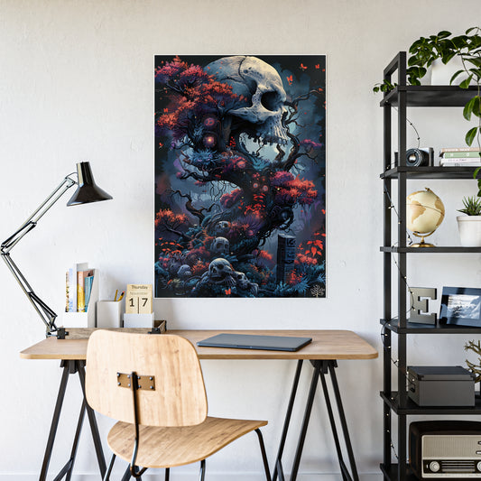 Skull Art Posters - Glossy Dark Art Prints for Gothic Wall Decor - VYBE Shop