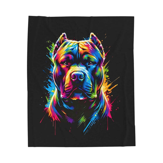 Colorful Pitbull Plush Blanket for Ultimate Comfort and Style