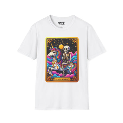 Whimsical Skeleton Tarot Shirt for Unique Style Lovers - VYBE Shop