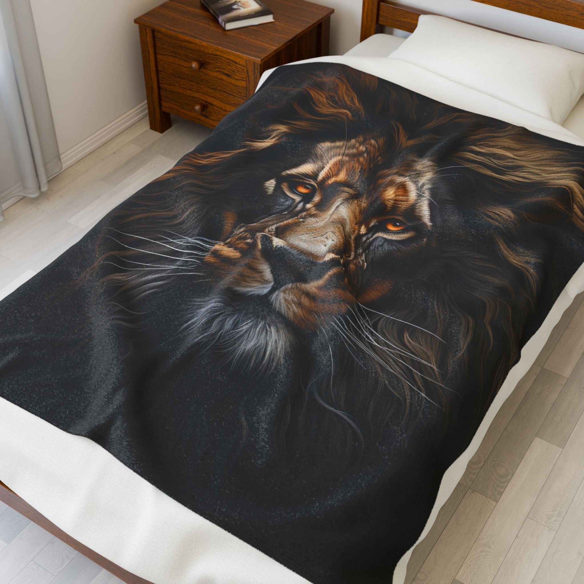 Lion Print Plush Blanket