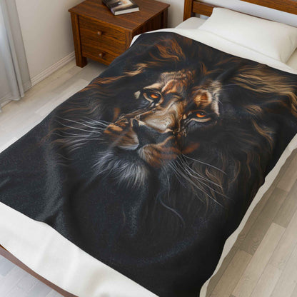 Lion Print Plush Blanket