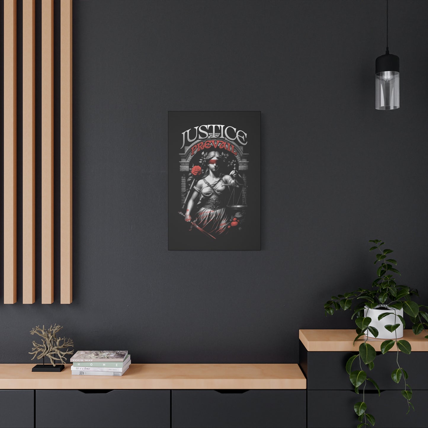 Justice Prevail Canvas Art Print, Wall Decor for Lawyers, Gift for Activists, Office Wall Art, Inspirational Home Decoration - VYBE Shop