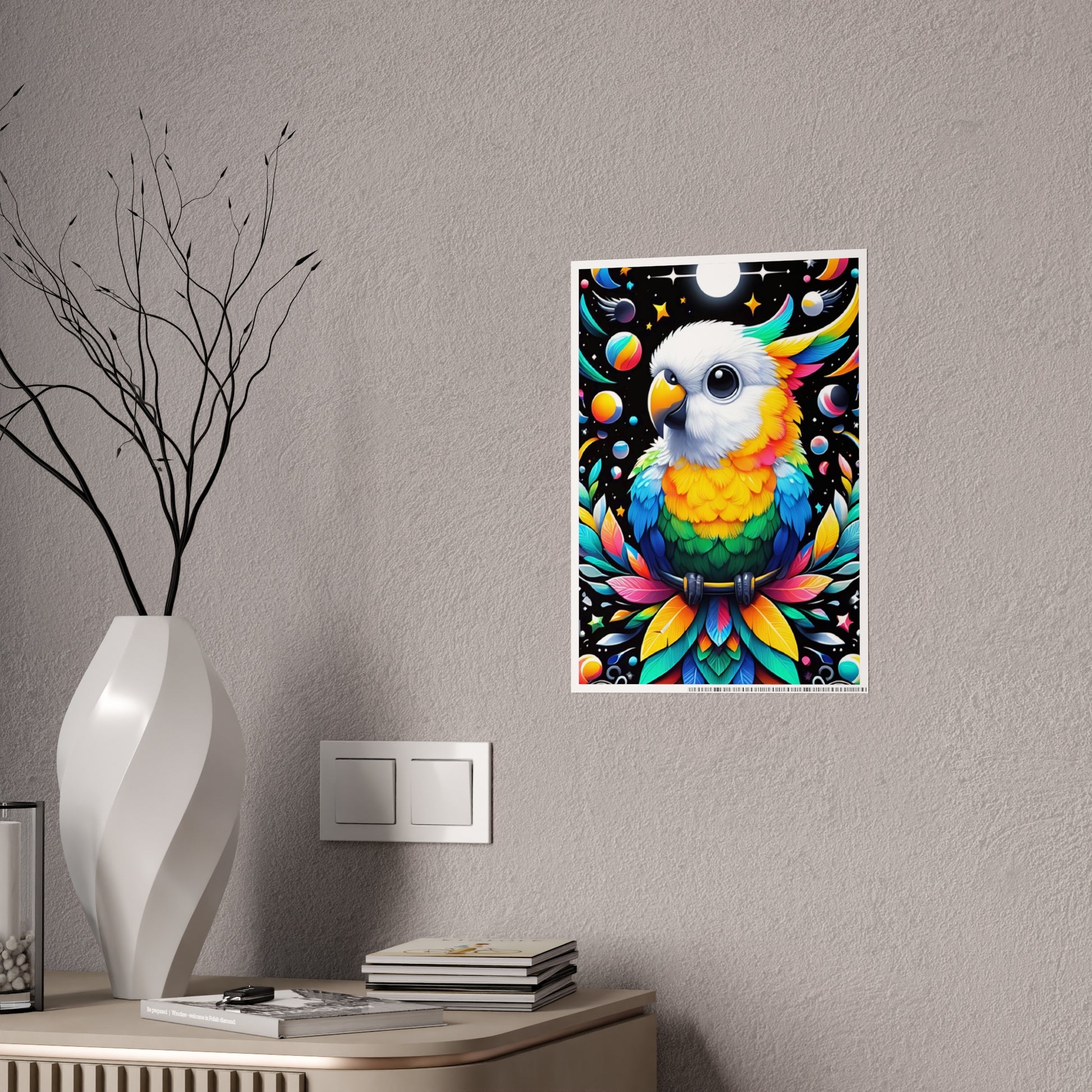 Colorful Bird Poster, Glossy Art Print - VYBE Shop
