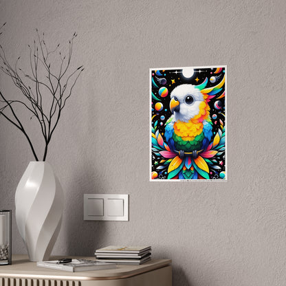 Colorful Bird Poster, Glossy Art Print - VYBE Shop