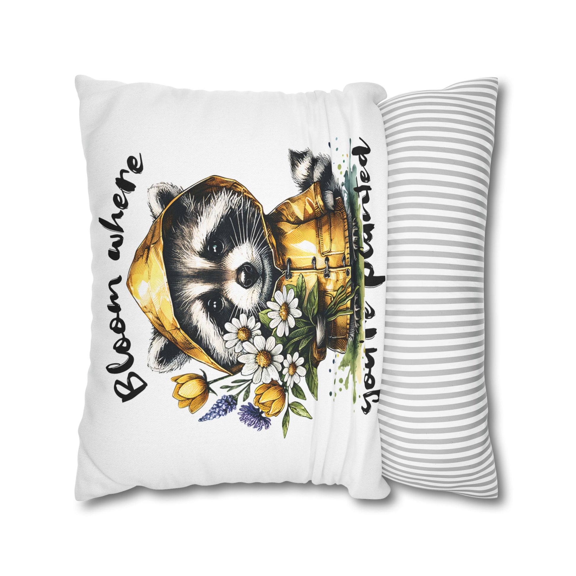 Whimsical Raccoon Pillowcase for Cozy Home Decor and Inspirational Bedroom Accent, Ideal Gift for Nature Lovers - VYBE Shop