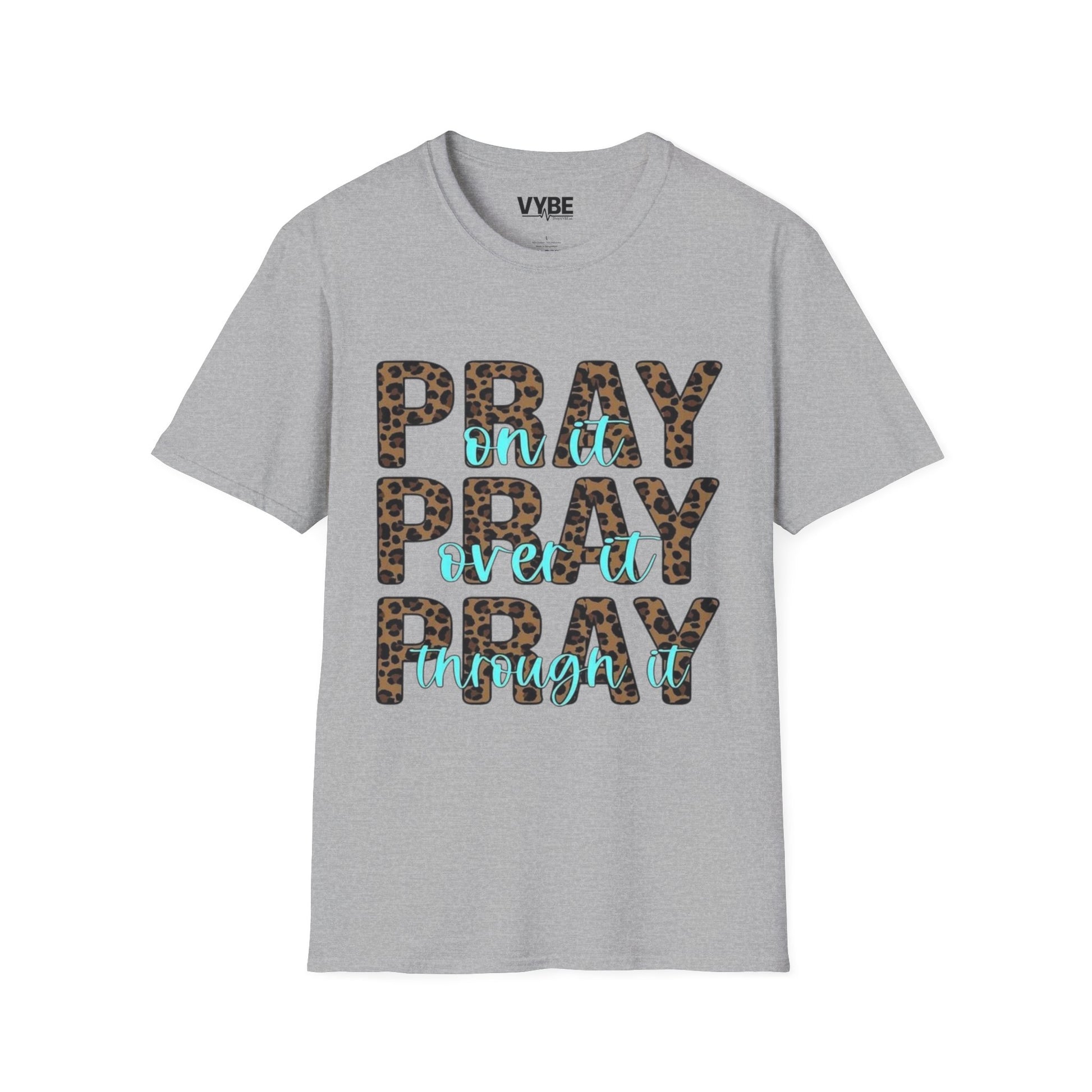 Pray Leopard Print T-Shirt - VYBE