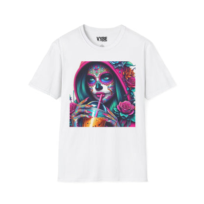 Vibrant Day of the Dead T-Shirt for Celebrating Life and Tradition