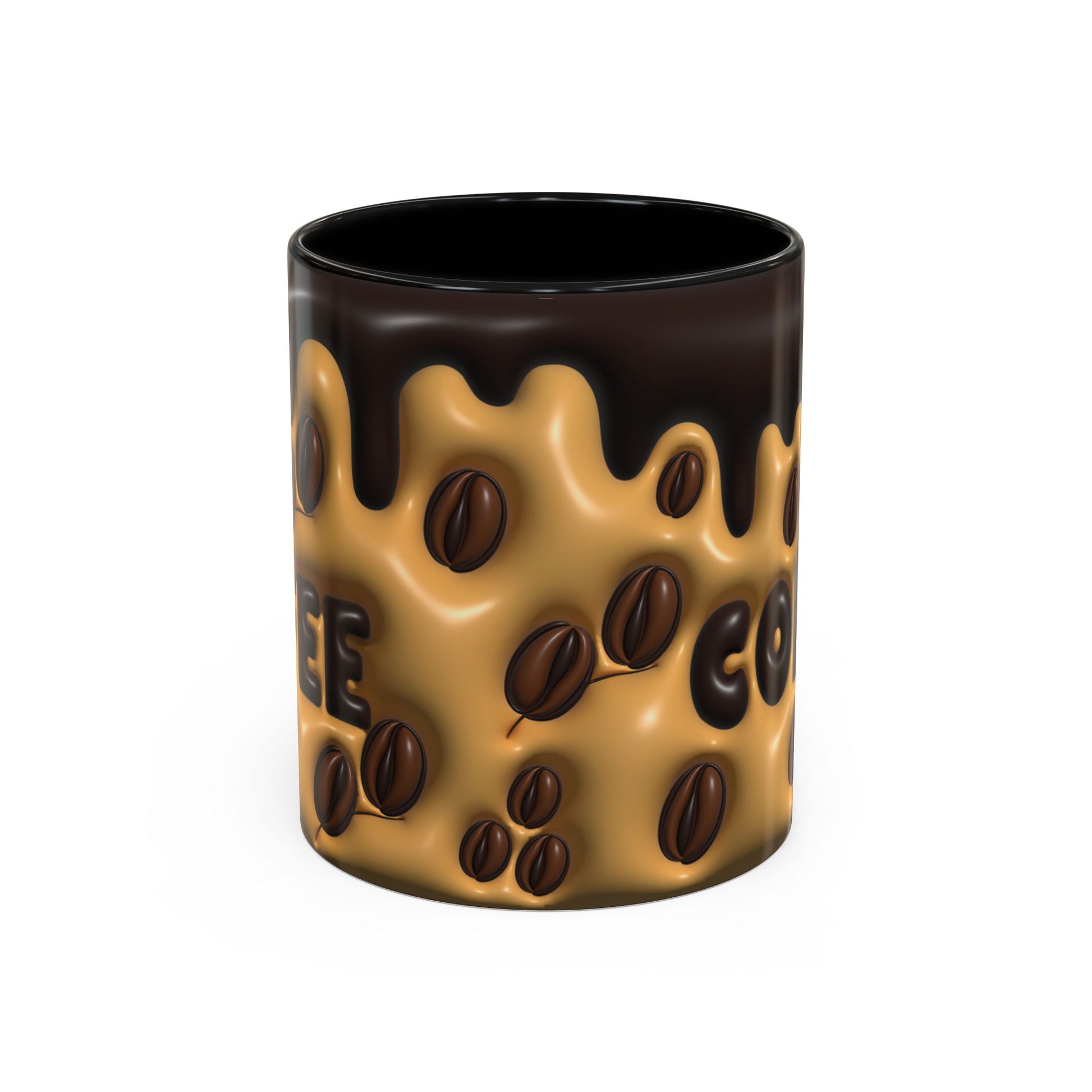 Coffee Lover's Accent Mug - Inflated 3D Design. 11oz or 15oz - VYBE