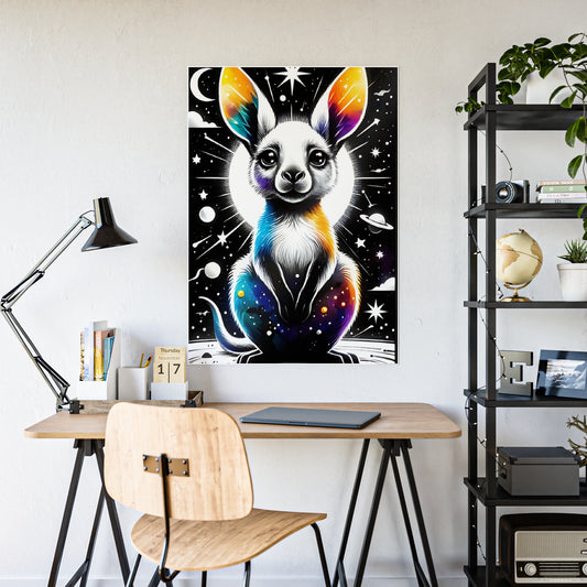 Vibrant Animal Wall Art Print, Glossy Poster of Colorful Rabbit Design - VYBE Shop