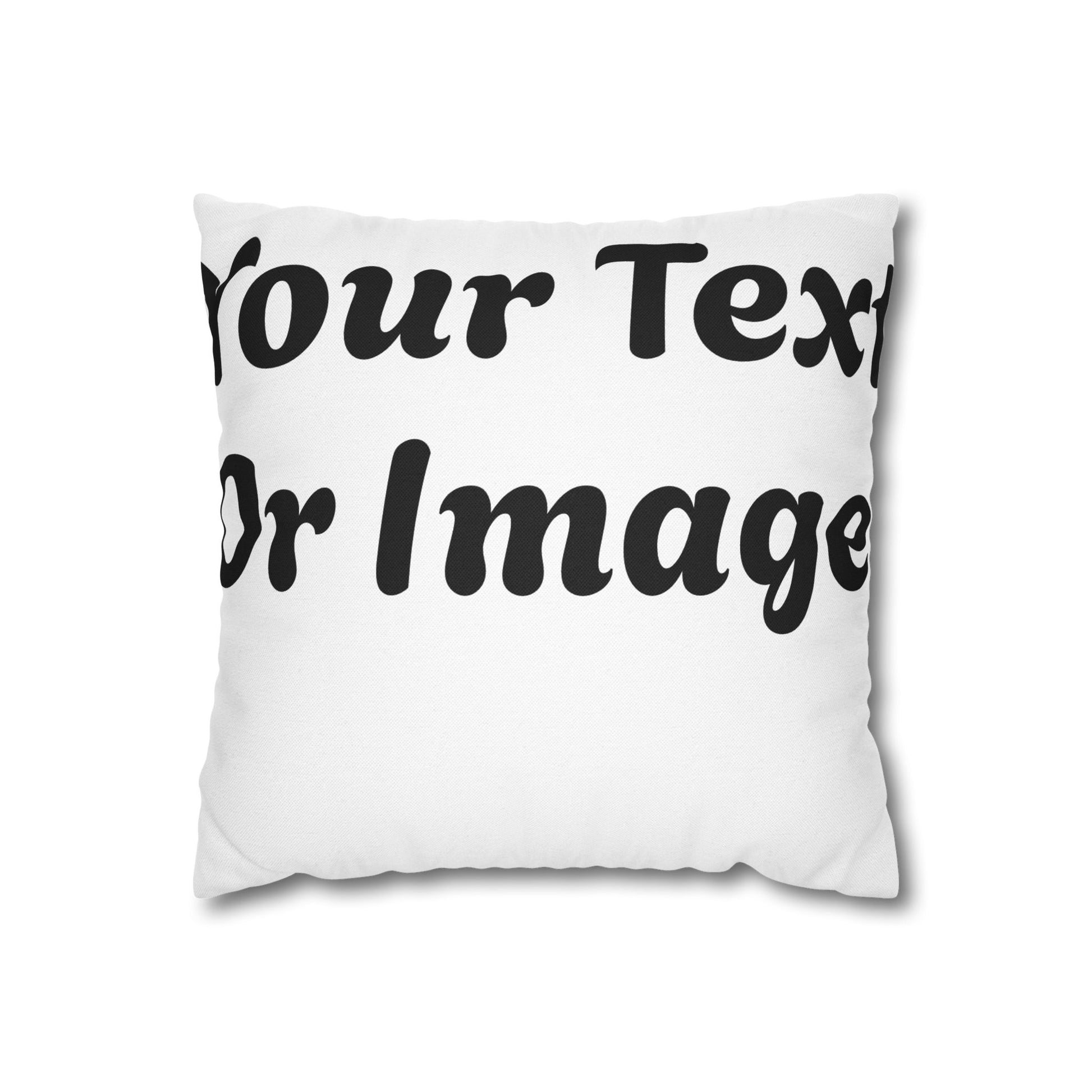 Customizable Pillowcase - Personalized Spun Polyester Throw Pillowcase for Unique Home Decor - VYBE Shop