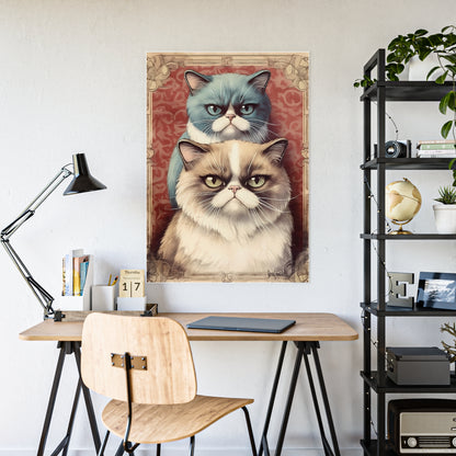 Cute Cat Art Poster, Cat Lover Gift - VYBE Shop