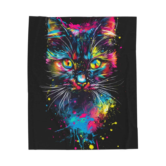 Colorful Cat Plush Blanket