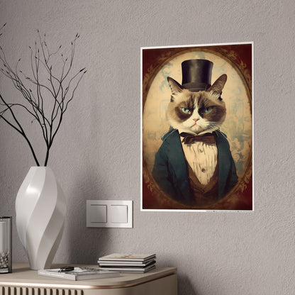 Elegant Cat Posters - Chic Cat Portrait Gloss Prints - VYBE Shop