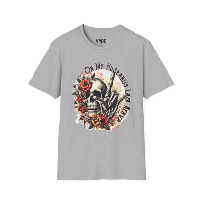 Funny- On My Husband's Last Nerve T-Shirt, Funny Gift For Wifey - VYBE Shop