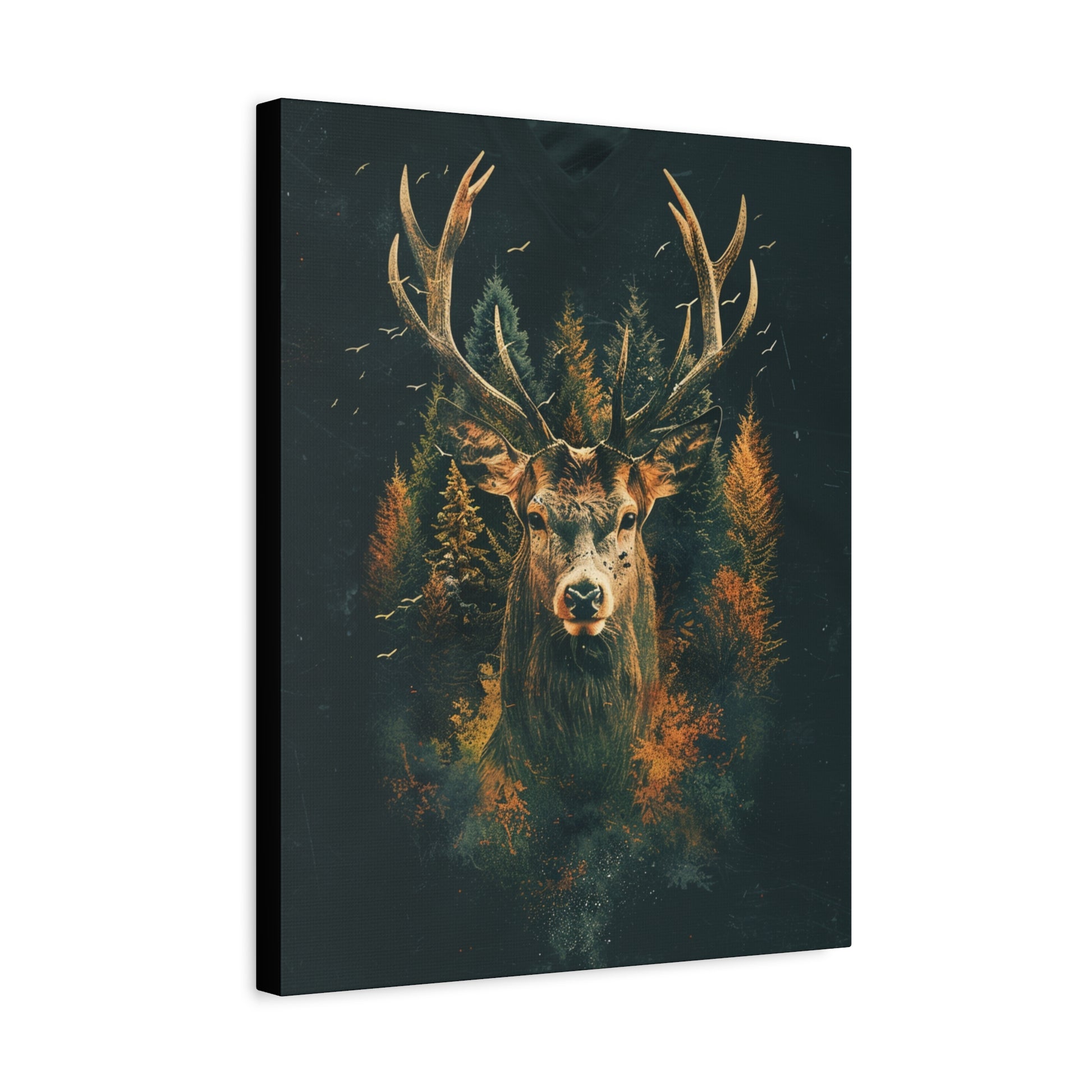 Majestic Stag Canvas Art Print, Nature Decor, Wildlife Wall Art, Rustic Home Decor, Gifts for Animal Lovers - VYBE Shop