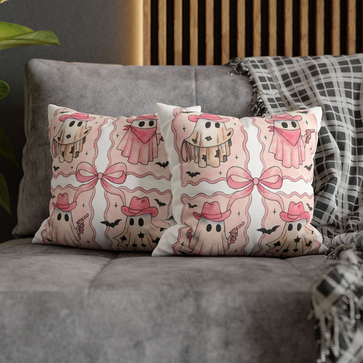 Cowboy Ghost Pillowcase - Cozy Halloween Decor and Cute Home Accent for Ghost Lovers - VYBE Shop