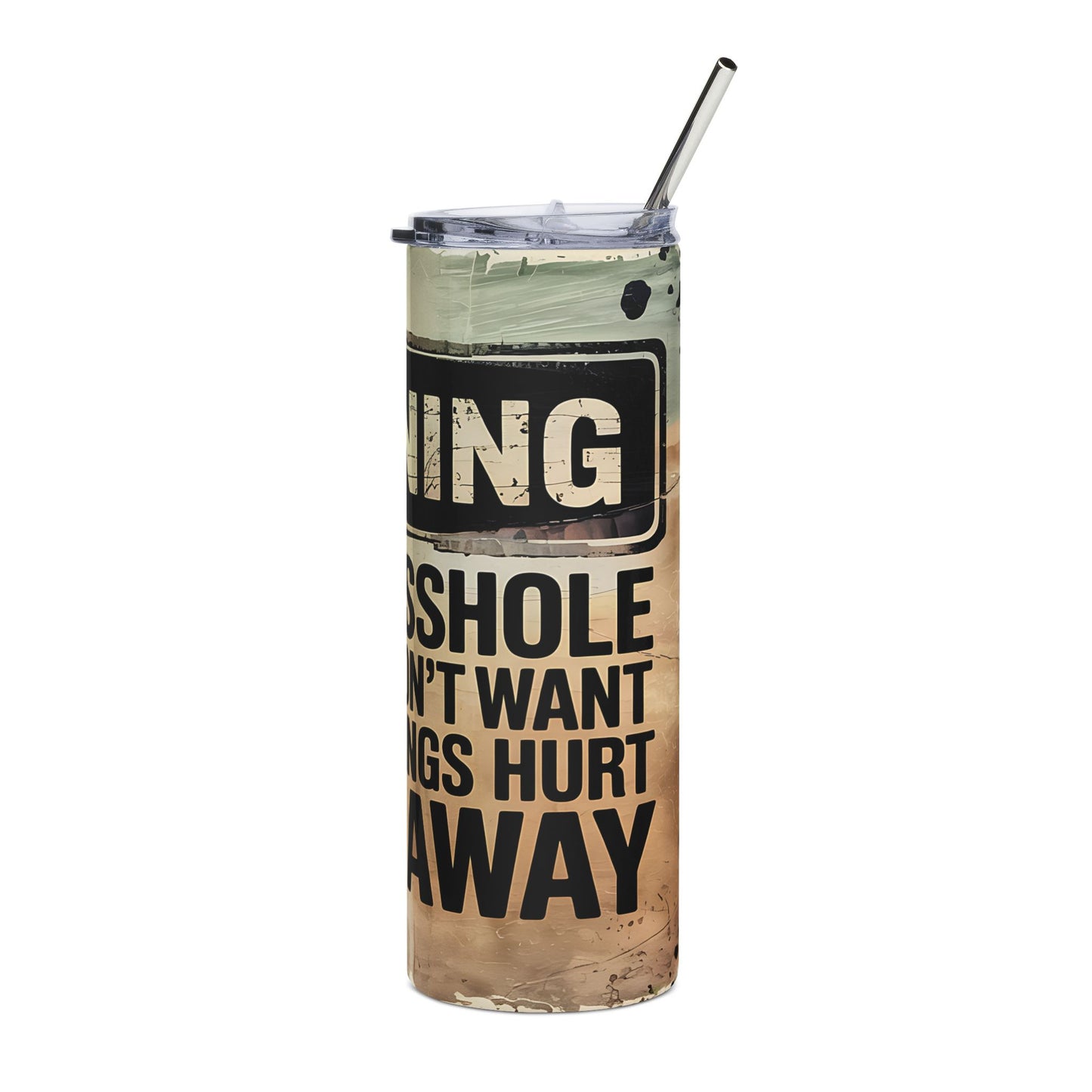 Funny Stainless Steel Tumbler, 20oz - Humorous Travel Mug for Coffee Lovers, Gag Gift for Friends, Unique Office Mug, Gift for [...] - VYBE