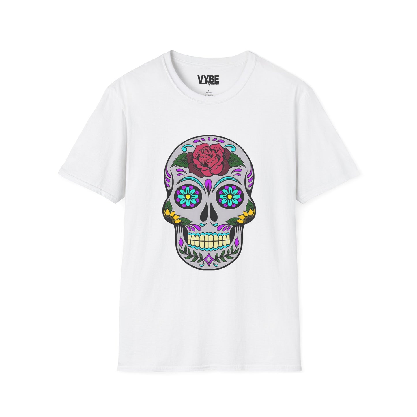 Colorful Skull Tee - Vibrant Graphic T-Shirt for Bold Style - VYBE Shop