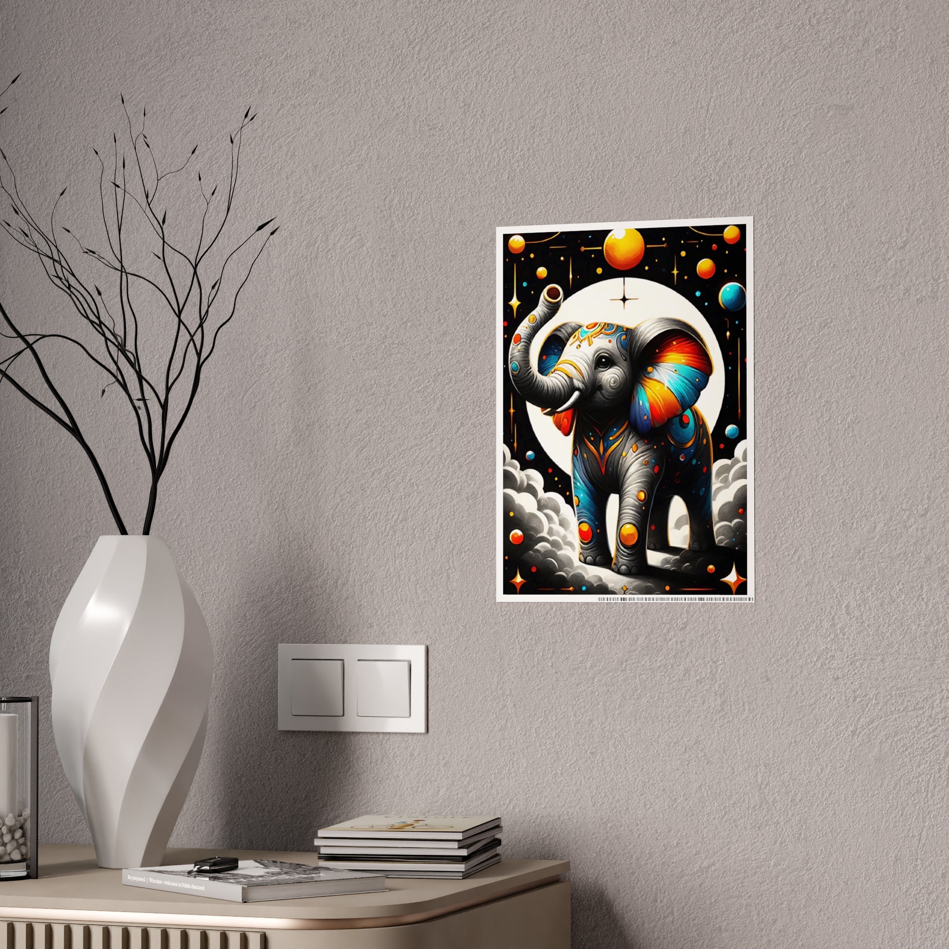 Colorful Elephant Art PosterUnique Gifts for Animal Lovers - VYBE Shop