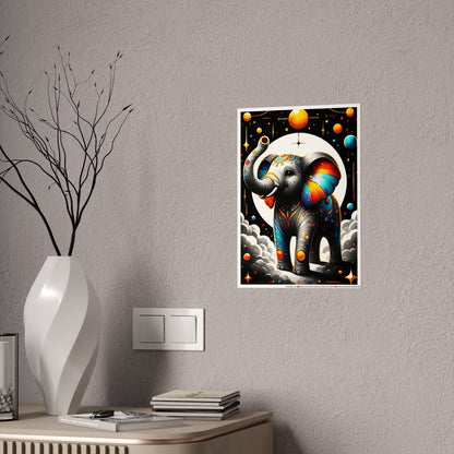 Colorful Elephant Art PosterUnique Gifts for Animal Lovers - VYBE Shop