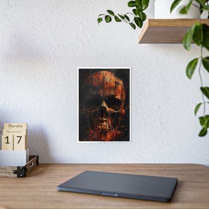 Skull Art Poster, Dark Aesthetic Wall Decor, Gothic Home Decor, Unique Gift Idea - VYBE Shop