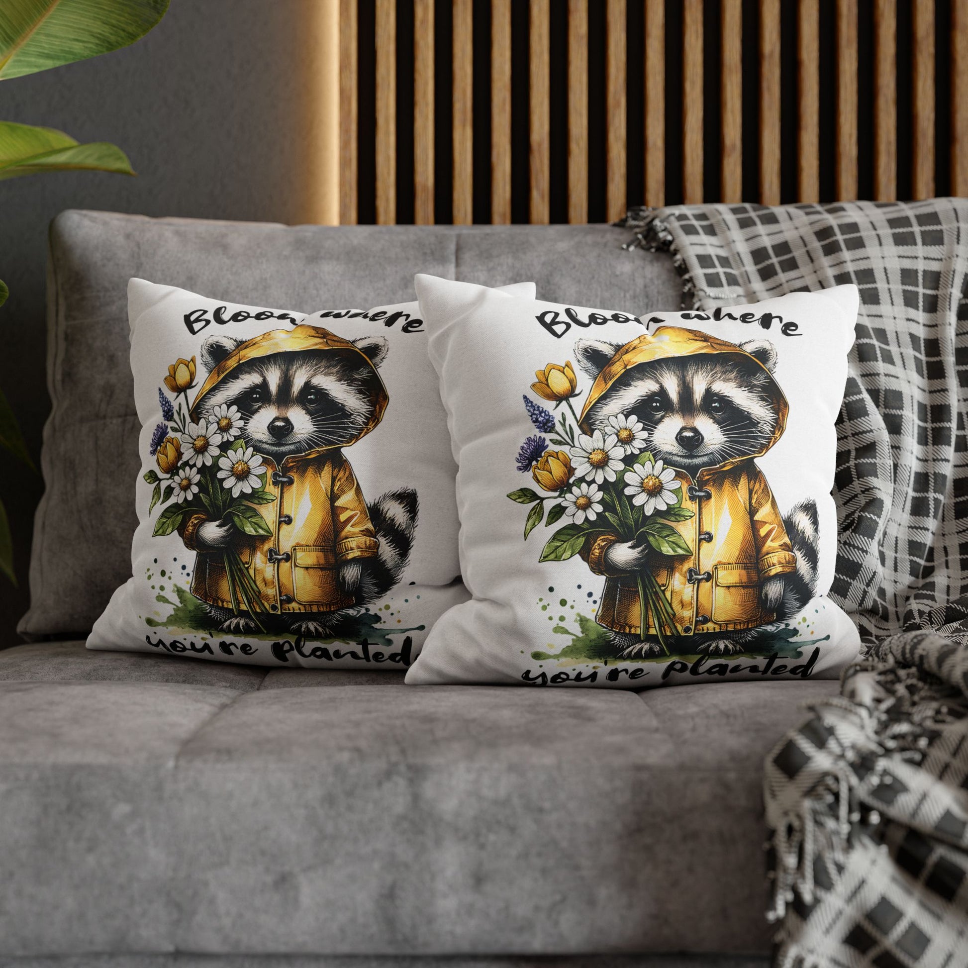 Whimsical Raccoon Pillowcase for Cozy Home Decor and Inspirational Bedroom Accent, Ideal Gift for Nature Lovers - VYBE Shop
