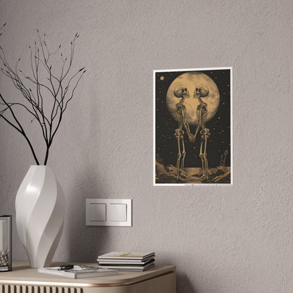 Skeleton Love Art Poster | Unique Gothic Home Decor and Wall Art - VYBE Shop