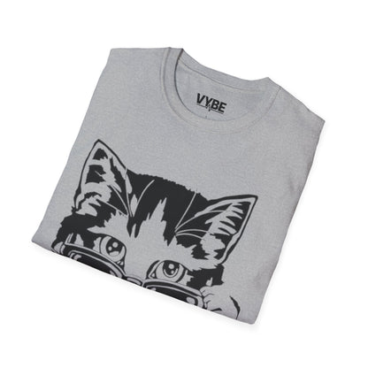 Cute- Cool Cat Sunglasses T-Shirt, Cute Kitty Tee, Gift For Feline Lovers - VYBE Shop