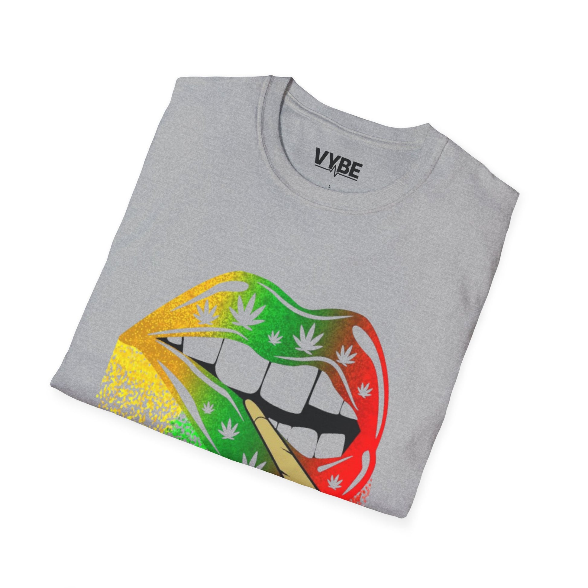 420- Rasta Lips Vibes Unisex T-Shirt - VYBE Shop