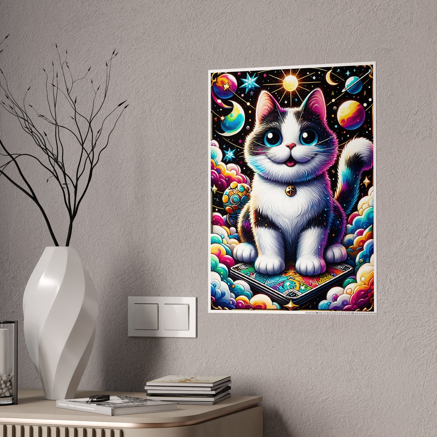 Cosmic Cat Posters - Colorful Wall Art for a Whimsical Home - VYBE Shop