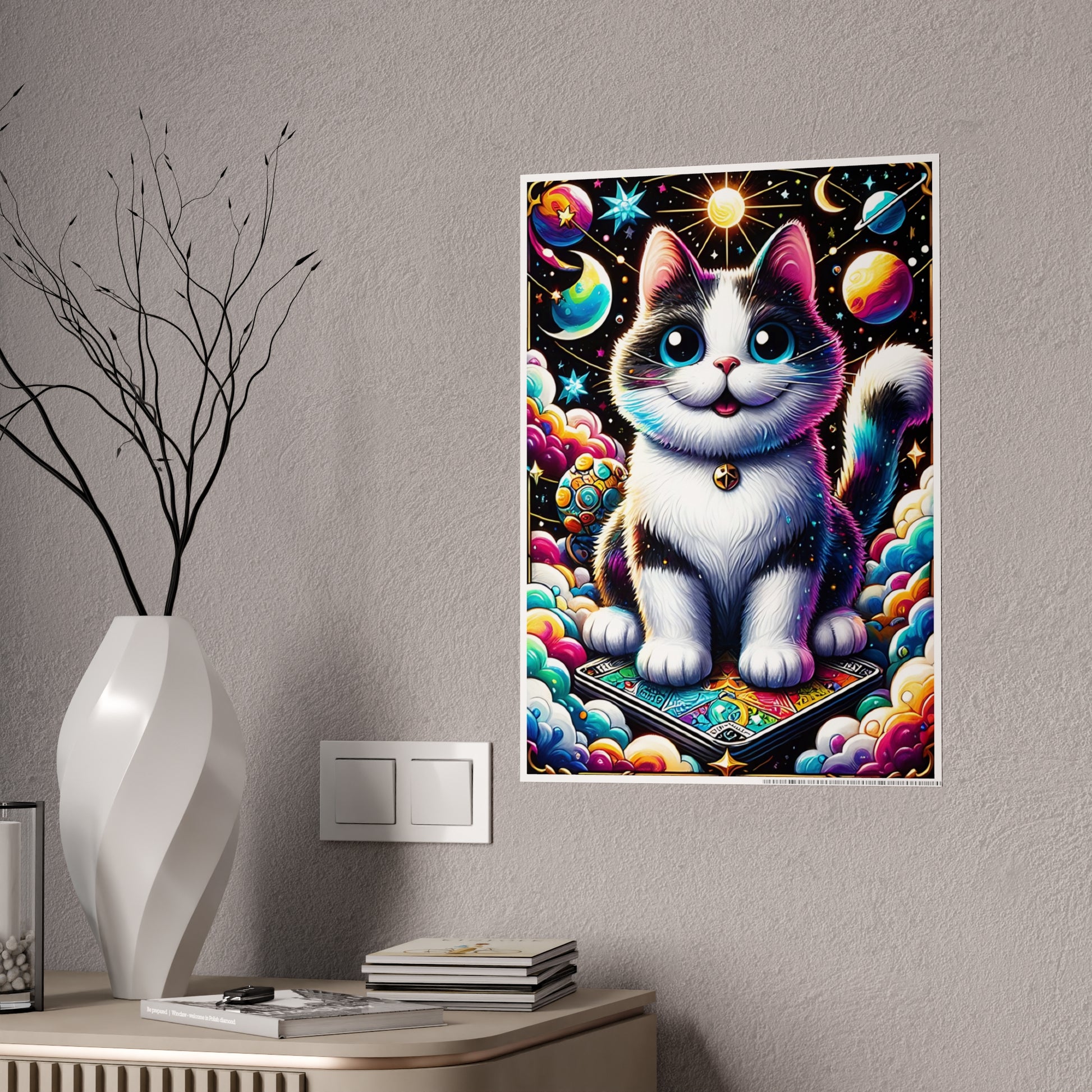 Cosmic Cat Posters - Colorful Wall Art for a Whimsical Home - VYBE Shop