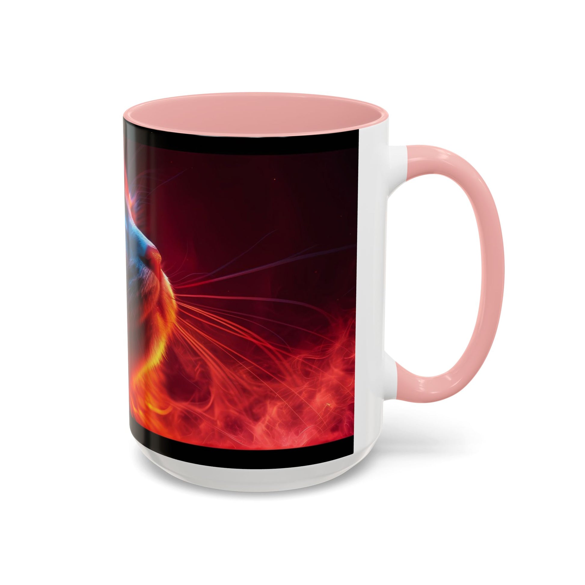 Cosmic Cat Coffee Mug - Vibrant Colorful Design, Cat Lover Gift, Unique Accented Mug, Pet Owner Gift, Cosmic Art Drinkware - VYBE