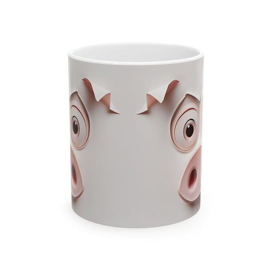 Whimsical Pig Ceramic Mug - VYBE