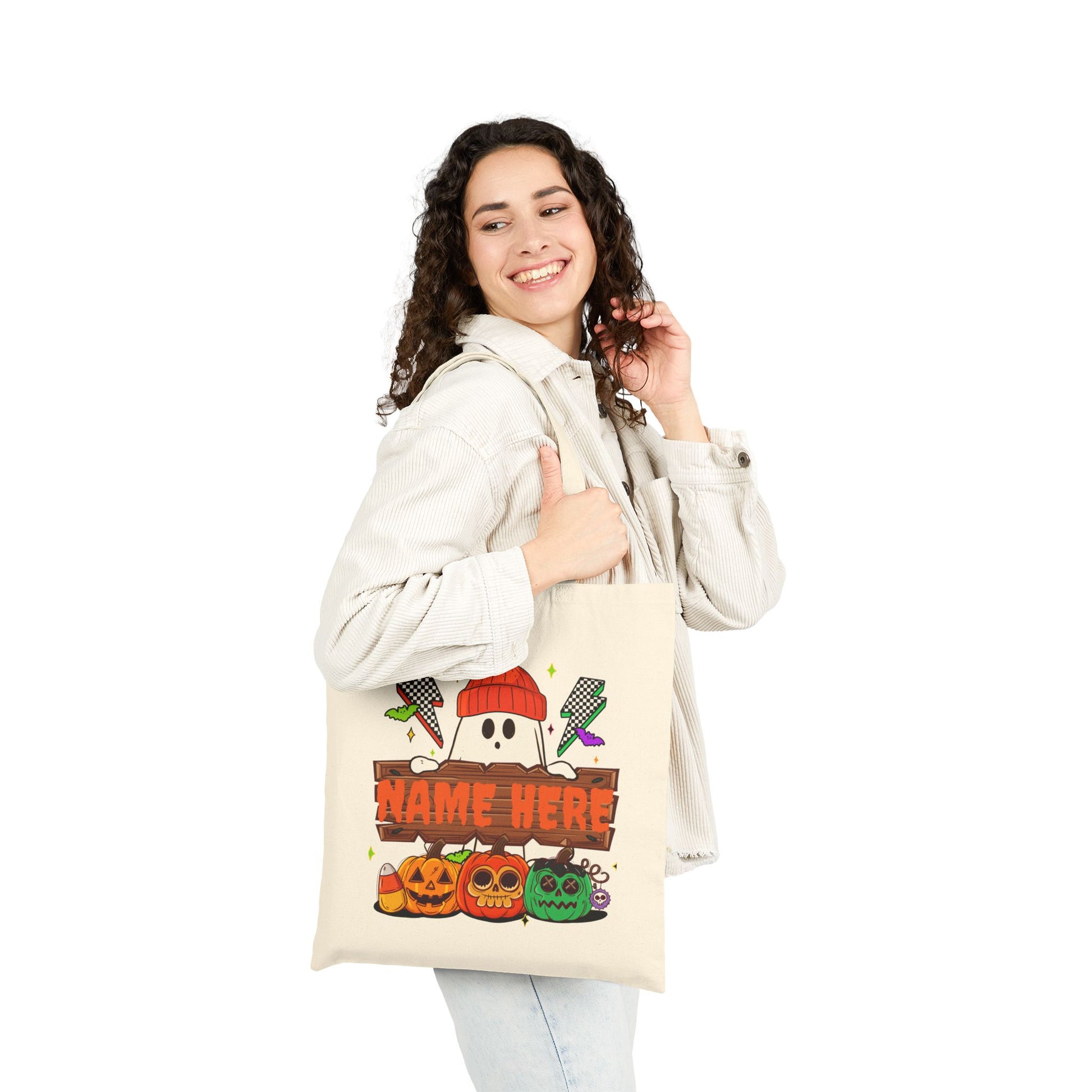 Custom Trick Or Treat Bag | Customizable Eco-Friendly Canvas Tote for Spooky Fun - VYBE Shop