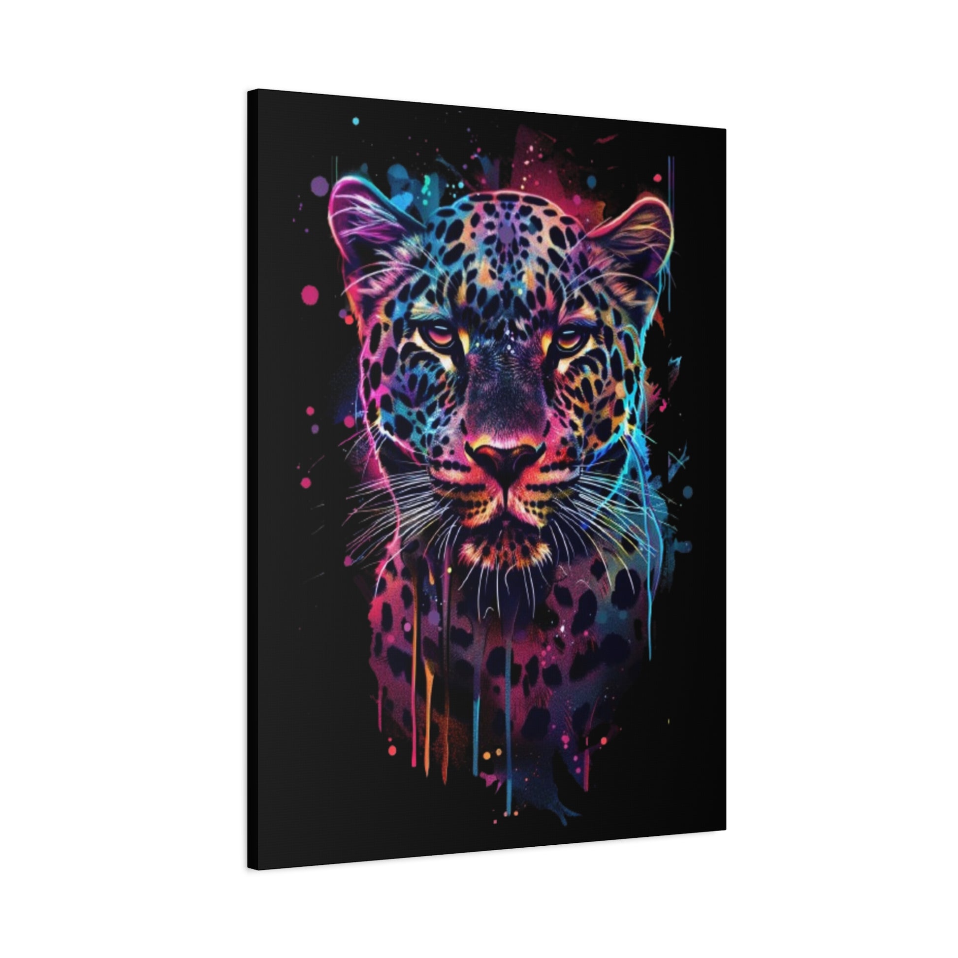 Colorful Leopard Canvas Wall Art, Home Decor, Animal Lovers Gift, Vibrant Artwork, Living Room Decoration, Unique Art Piece - VYBE Shop