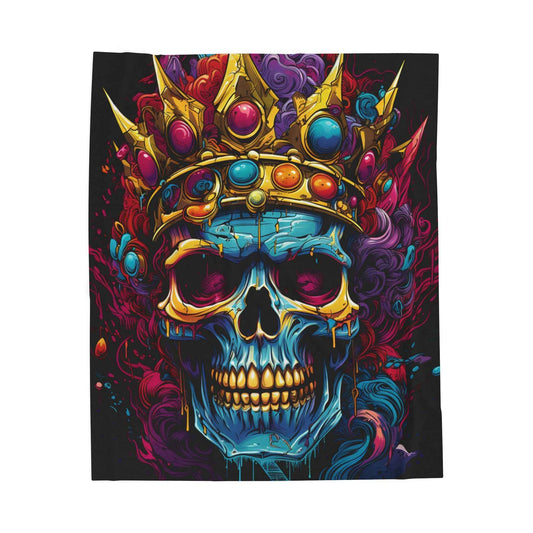 Vibrant Skull Plush Blanket