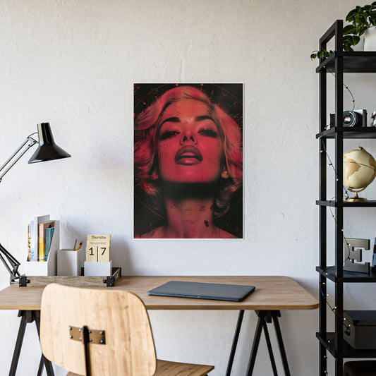 Lady in Red Art Poster - Stunning Home Decor Artwork for Your Space - VYBE Shop