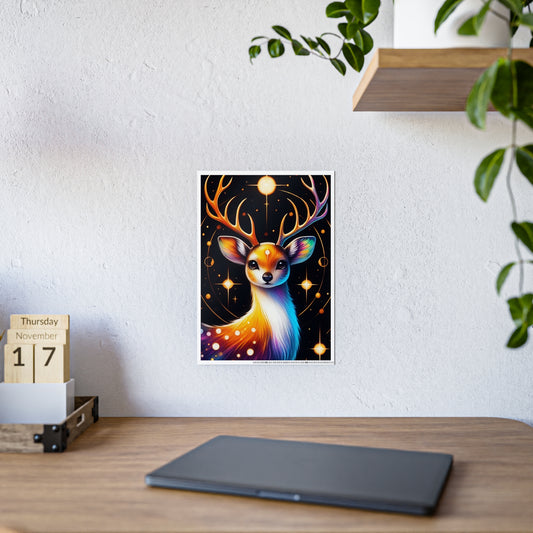 Vibrant Deer Art Poster - Glossy Wildlife Print for Nature Lovers - VYBE Shop