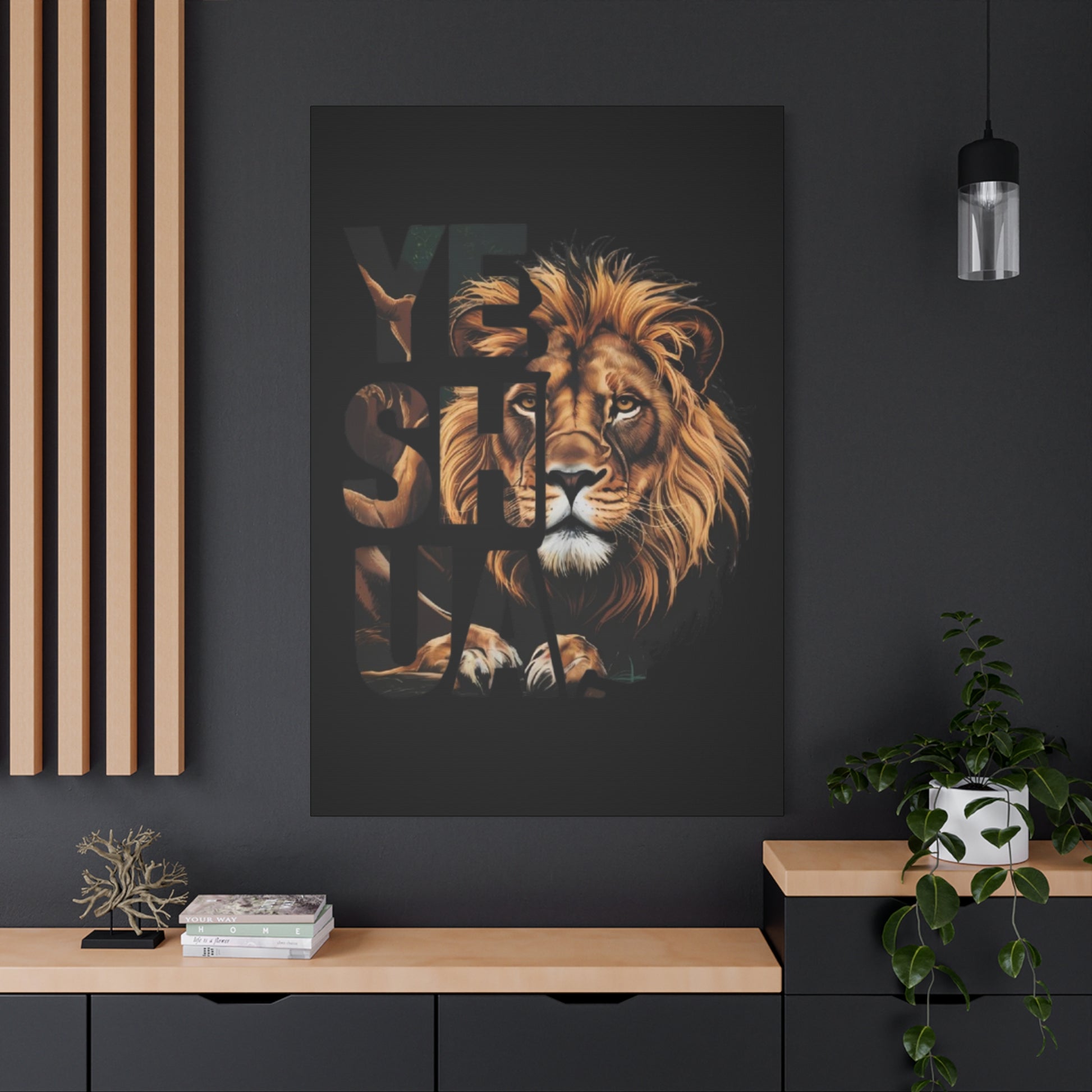 Religion- Majestic Lion Wall Art, Inspirational Home Decor, Animal Canvas Print, Gift for Nature Lovers, Motivational Artwork - VYBE Shop