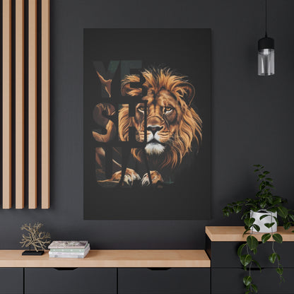 Religion- Majestic Lion Wall Art, Inspirational Home Decor, Animal Canvas Print, Gift for Nature Lovers, Motivational Artwork - VYBE Shop